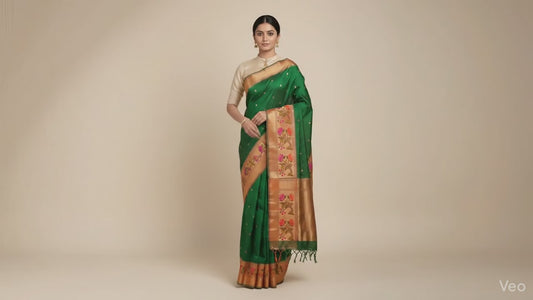 Sonira Paithani – Peacock Grace