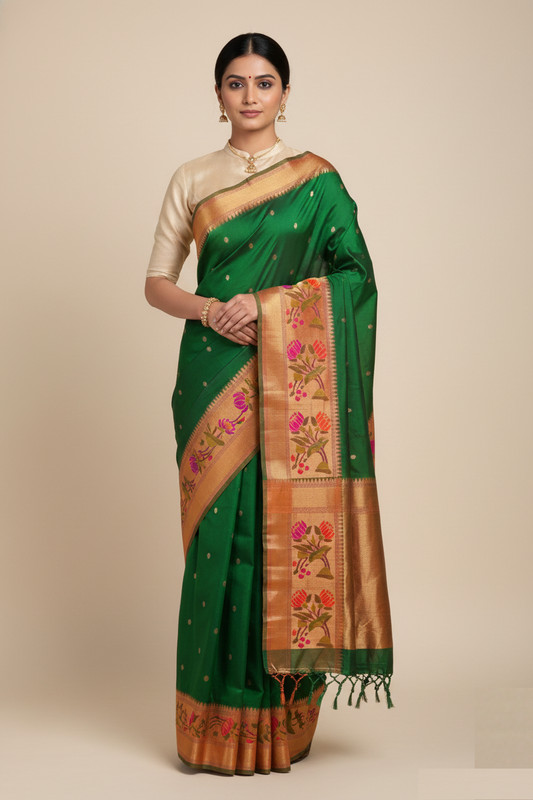 Sonira Paithani – Peacock Grace